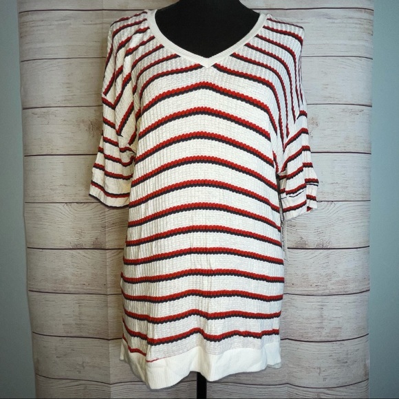 NWT Velvet by Spencer & Graham striped knit top - Picture 1 of 7
